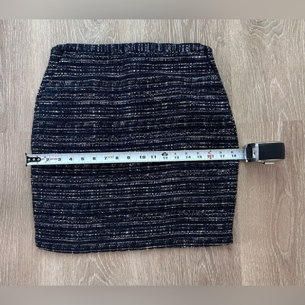 Banana Republic: NWT: Navy‎ Tweed Skirt Size:0 - Picture 6 of 7